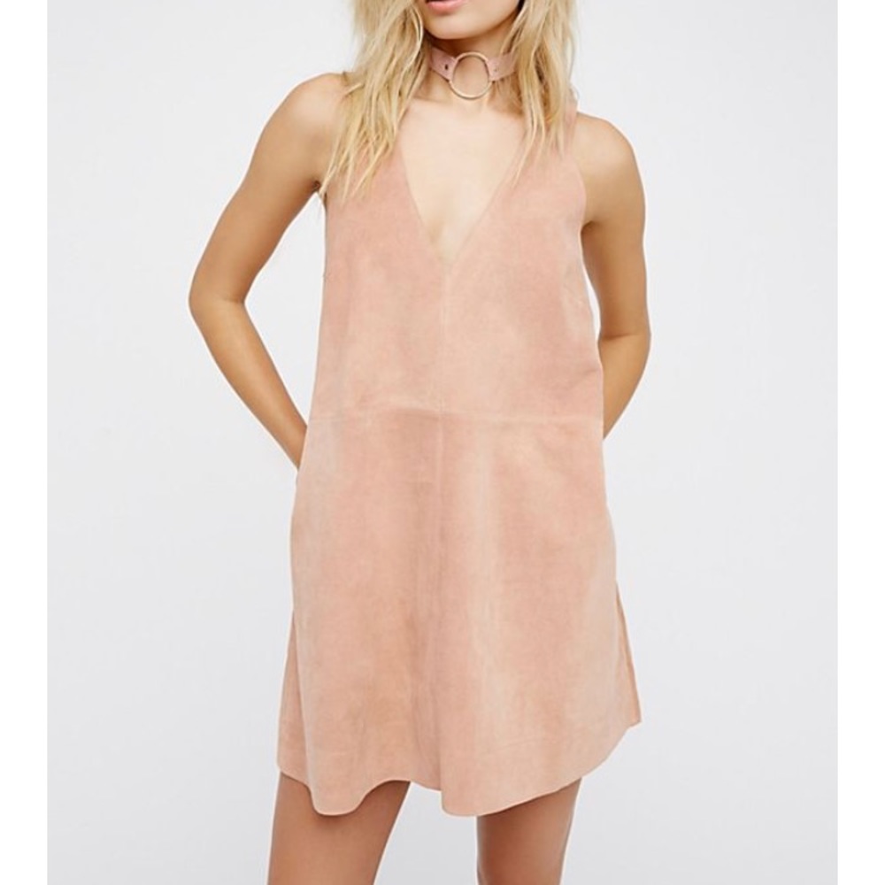 Free People Retro Love Mini Suede Dress